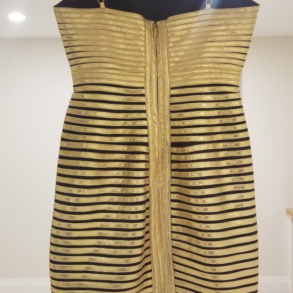 BCBGMAXAZRIA Gold Beret Dress - Picture 4 of 6